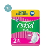 Orkid Maxi Uzun 28 Adet Süper Ekonomik Paket Hijyenik Ped x 5 ADET - 2