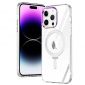 iPhone 14 Pro Max Magsafe Kablosuz Şarj Uyumlu Şeffaf Kılıf - 1