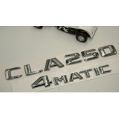 Benz CLA 250 4Matic Bagaj Krom Metal 3M 3D Yazı Logo - 3