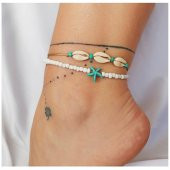 Deniz Kabuğu & Deniz Yıldızı İkili Kadın Halhal - 1