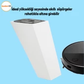 Linden Lüks Mobilya Kanepe Sehpa Tv Ünitesi Koltuk Ayağı 12 Cm Beyaz Köşeli Baza Ayakları - 2