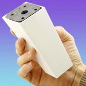 Linden Lüks Mobilya Kanepe Sehpa Tv Ünitesi Koltuk Ayağı 12 Cm Beyaz Köşeli Baza Ayakları - 6