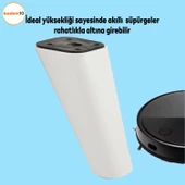 Linden Lüks Mobilya Kanepe Sehpa Tv Ünitesi Koltuk Ayağı 12 Cm Beyaz Oval Baza Ayakları - 2