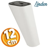 Linden Lüks Mobilya Kanepe Sehpa Tv Ünitesi Koltuk Ayağı 12 Cm Beyaz Oval Baza Ayakları - 1