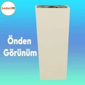 Linden Lüks Mobilya Kanepe Sehpa Tv Ünitesi Koltuk Ayağı 12 Cm Krem Köşeli Baza Ayakları thumbnail 5