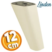 Linden Lüks Mobilya Kanepe Sehpa Tv Ünitesi Koltuk Ayağı 12 Cm Krem Oval Baza Ayakları - 1