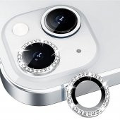 BİNANO IPHONE 14/14 PLUS TAŞLI SİLVER KAMERA KORUY - 1