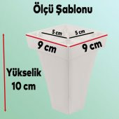 Lüks Mobilya Kanepe Sehpa TV Ünitesi Koltuk Ayağı 10 cm Beyaz Baza Ayak thumbnail 2