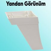 Lüks Mobilya Kanepe Sehpa TV Ünitesi Koltuk Ayağı 10 cm Beyaz Baza Ayak thumbnail 3