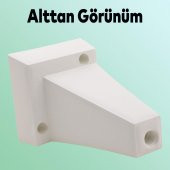 Lüks Mobilya Kanepe Sehpa TV Ünitesi Koltuk Ayağı 10 cm Beyaz Baza Ayak thumbnail 4