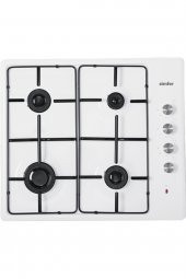 Simfer 3010N Beyaz 4 Gözü Gazlı Set Üstü Emaye Ocak - 1