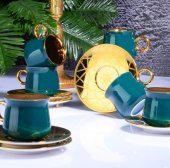 Kosova Serena 6lı Fincan Takımı 90 cc İST-124YEŞİL - 1