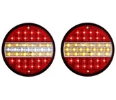 HAMBURGER TİP LEDLİ STOP LAMBA 12 VOLT  4 MODLU 2  ADET - 2