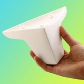 Lüks Mobilya Kanepe Sehpa Puf Koltuk Ayağı 10 cm Beyaz Yatak Baza Ayak thumbnail 3