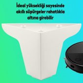 Lüks Mobilya Kanepe Sehpa Puf Koltuk Ayağı 10 cm Beyaz Yatak Baza Ayak thumbnail 4
