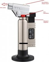 Torch Doldurulabilir Profesyonel Pürmüz Çakmak BS-260 -BS-261 Yedek Gaz Hediyeli - 2