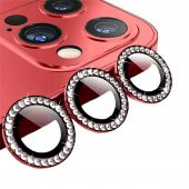 BİNANO IPHONE 14 PRO/14 PRO MAX TAŞLI KIRMIZI KAME thumbnail 1