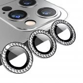 BİNANO IPHONE 14 PRO/14 PRO MAX TAŞLI SİYAH KAMERA thumbnail 1