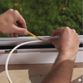 Contacall Bondit Çift Sarım Kauçuk Kapı ve Pencere Izolasyon Bandı Fitili 14 Metre Siyah - 4