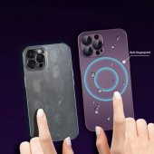 Apple İphone 14 Pro Max Uyumlu Magsafe Ag Glass Buzlu Cep Telefopnu Kılıfı - 9
