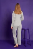 Nisanca Mevsimlik Uzun Kollu Pamuklu Kadın Pijama Takımı - 4
