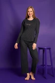 Nisanca Mevsimlik Uzun Kollu Pamuklu Kadın Pijama Takımı - 11