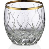 Kcd Kilim Altın Kesme El Dekor Yaldızlı 6 Adet Desenli Su Bardağı Takımı thumbnail 1