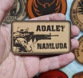 ADALET NAMLUDA Deri PEÇ - Arma - Askeri Patch thumbnail 2
