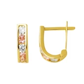 14 Ayar Altın Pembe Bebek Küpesi thumbnail 1