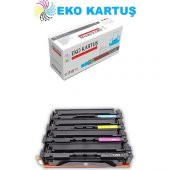 Eko Kartuş Canon I-Sensys LBP-640C (CF540A-CF541A-CF542A-CF543A) (203A) Set Muadil Toner thumbnail 1