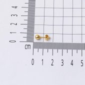 14 Ayar Altın Top Küpe 5 mm. - 6