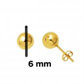 14 Ayar Altın Top Küpe 6 mm. - 5