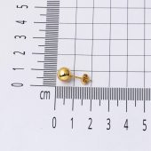 14 Ayar Altın Top Küpe 6 mm. - 6
