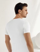 Şahinler Erkek Kısa Kol Likralı Süprem Atlet Beyaz E068 - 2