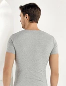 Şahinler Erkek Kısa Kol V Yakalı Likralı Süprem Atlet Renkli E073 thumbnail 3