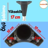 Wetra Line Lüks Mobilya Kanepe Tv Ünitesi Konsol Koltuk Ayağı 17 Cm Antrasit Krom Baza Ayakları thumbnail 2