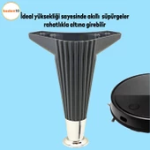 Wetra Line Lüks Mobilya Kanepe Tv Ünitesi Konsol Koltuk Ayağı 17 Cm Antrasit Krom Baza Ayakları thumbnail 3