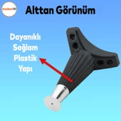 Wetra Line Lüks Mobilya Kanepe Tv Ünitesi Konsol Koltuk Ayağı 17 Cm Antrasit Krom Baza Ayakları thumbnail 6