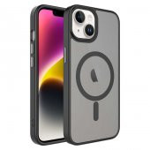 Apple iPhone 14 Kılıf Mat Arka Yüzey Wireless Şarj Özellikli Flet Magsafe Kapak - 2