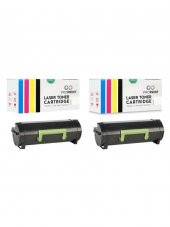 TKPrint Lexmark MX812dme MX812dxfe 62D5H00 Siyah 2 Adet 25000 Sayfa Muadil Toner - 1