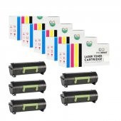 TKPrint Lexmark MX810dtme MX810dte 62D5H00 Siyah 5 Adet 25000 Sayfa Muadil Toner thumbnail 2