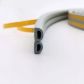 Contacall Bondit Çift Sarım Kauçuk Kapı ve Pencere Izolasyon Bandı Fitili 3X2 6 Metre Gri thumbnail 3