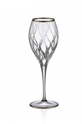 Kcd Kilim Platin Kesme El Dekor Yaldızlı Desenli Cam 6 Adet Ayaklı Bardak Kadeh thumbnail 2