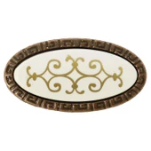 Seçil Düğme Metal Beyaz Eskitme Antik Bakır (4 ADET) Mobilya Mutfak Dolap Kulpu Kulbu Kulpları - 4