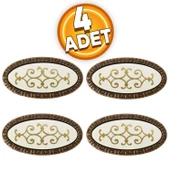 Seçil Düğme Metal Beyaz Eskitme Antik Bakır (4 ADET) Mobilya Mutfak Dolap Kulpu Kulbu Kulpları - 1