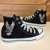 Desenli Bilekli Günlük Convers Spor Ayakkabı Kartal,Kurt,Balık,Aslan - 1
