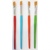 Fanart Academy Seri 536C Sentetik Kıl Yassı Fırça (Renkli Sap) No:6 - 1