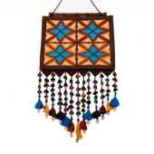 El Yapımı Geometrik Desenli Triko Pano - 1