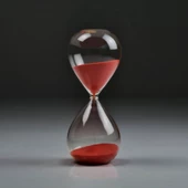 Kırmızı 1 Saat Kum Saati, Sevgililer Günü için Hediye,Dekoratif Cam Kum Saati Kitaplık Masa Dekoru thumbnail 7