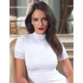 Şahinler Bayan Dantelli Yarım Kollu Atlet B628 - 1